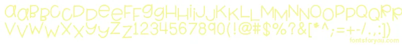 Hellokindergarten Font – Yellow Fonts on White Background