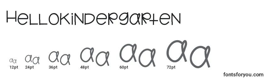 Hellokindergarten Font Sizes