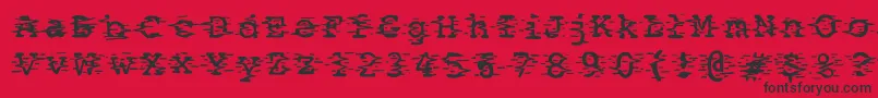 Static2 Font – Black Fonts on Red Background