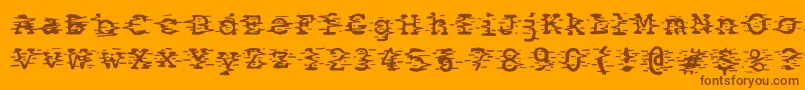 Static2 Font – Brown Fonts on Orange Background