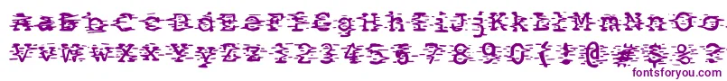 Static2 Font – Purple Fonts on White Background