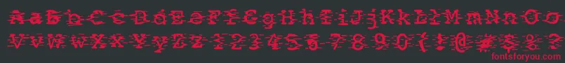fuente Static2 – Fuentes Rojas Sobre Fondo Negro