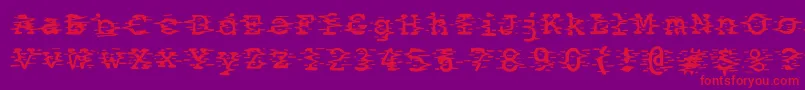 Static2 Font – Red Fonts on Purple Background