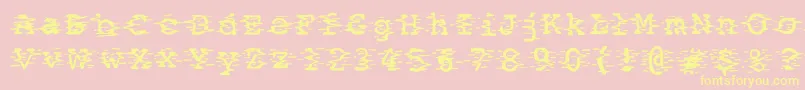 Static2 Font – Yellow Fonts on Pink Background
