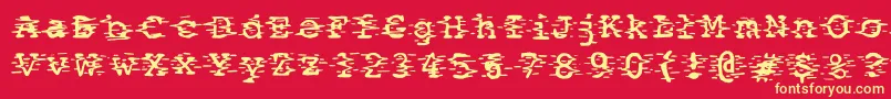 Static2 Font – Yellow Fonts on Red Background
