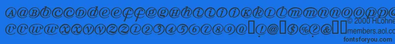 Arrobatherapy Font – Black Fonts on Blue Background