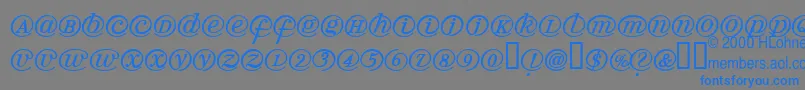 Arrobatherapy Font – Blue Fonts on Gray Background