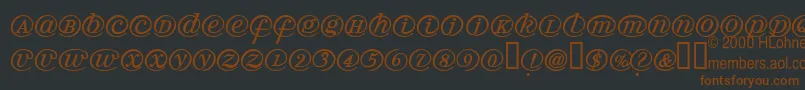 Arrobatherapy Font – Brown Fonts on Black Background