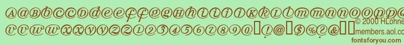 Arrobatherapy Font – Brown Fonts on Green Background