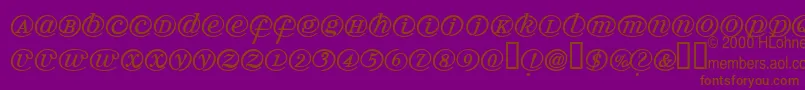 Arrobatherapy Font – Brown Fonts on Purple Background