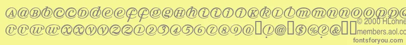 Arrobatherapy Font – Gray Fonts on Yellow Background