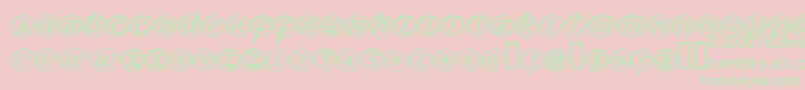 Arrobatherapy-Schriftart – Grüne Schriften auf rosa Hintergrund