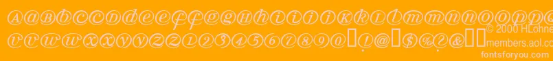 Arrobatherapy Font – Pink Fonts on Orange Background