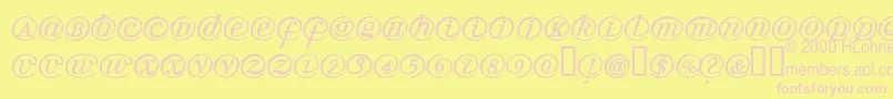 Arrobatherapy Font – Pink Fonts on Yellow Background