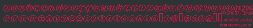 Arrobatherapy Font – Red Fonts on Black Background