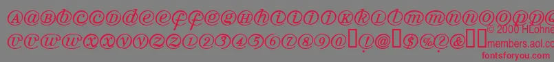 Arrobatherapy Font – Red Fonts on Gray Background