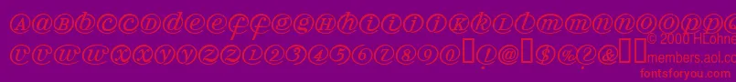 Arrobatherapy Font – Red Fonts on Purple Background