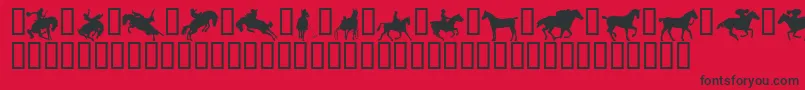 Yeehaw Font – Black Fonts on Red Background