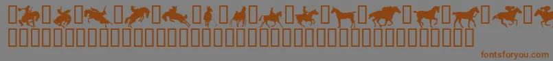 Yeehaw Font – Brown Fonts on Gray Background