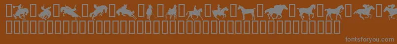Yeehaw Font – Gray Fonts on Brown Background