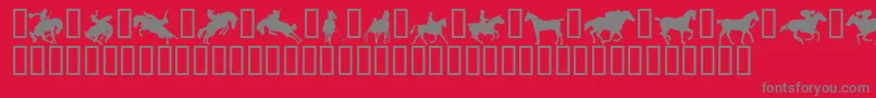 Yeehaw Font – Gray Fonts on Red Background