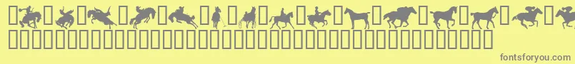 Yeehaw Font – Gray Fonts on Yellow Background
