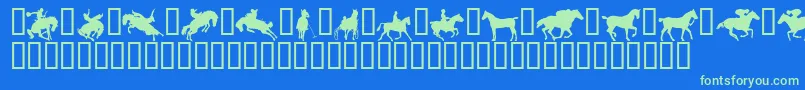 Yeehaw Font – Green Fonts on Blue Background