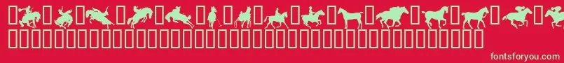 Yeehaw Font – Green Fonts on Red Background