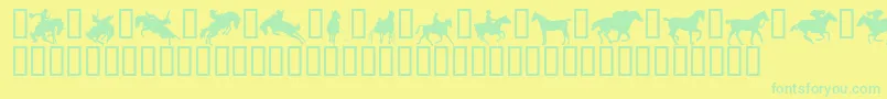 Шрифт Yeehaw – зелёные шрифты на жёлтом фоне