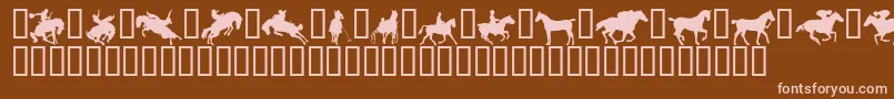 Yeehaw Font – Pink Fonts on Brown Background