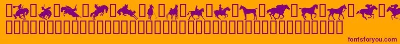 Yeehaw Font – Purple Fonts on Orange Background