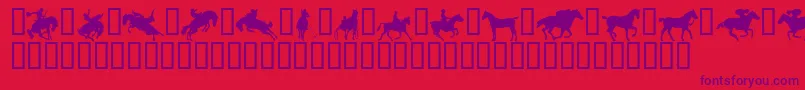 フォントYeehaw – 赤い背景に紫のフォント