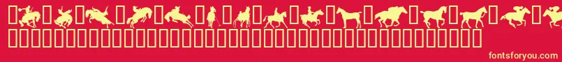 Yeehaw Font – Yellow Fonts on Red Background