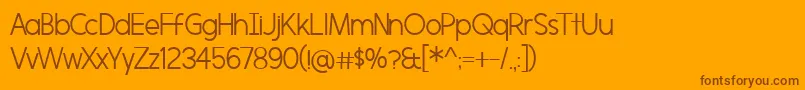 MorningtypeLight Font – Brown Fonts on Orange Background