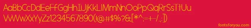 MorningtypeLight Font – Orange Fonts on Red Background