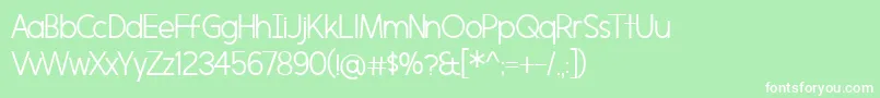 フォントMorningtypeLight – 緑の背景に白い文字