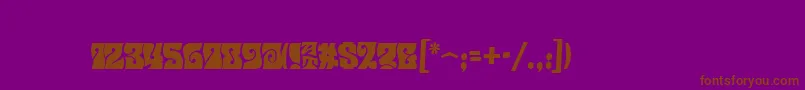 Musetta Font – Brown Fonts on Purple Background