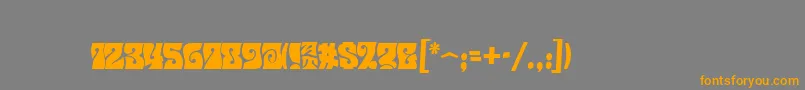 Musetta Font – Orange Fonts on Gray Background