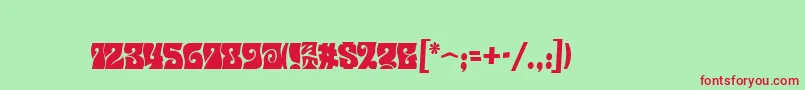 Musetta Font – Red Fonts on Green Background