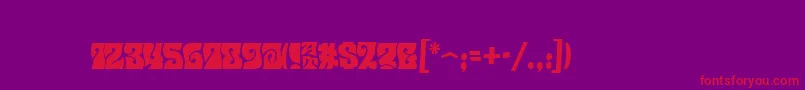 Musetta Font – Red Fonts on Purple Background