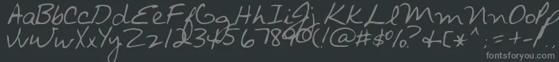 AvantQue...Mf Font – Gray Fonts on Black Background