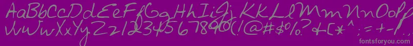 Fonte AvantQue...Mf – fontes cinzas em um fundo violeta