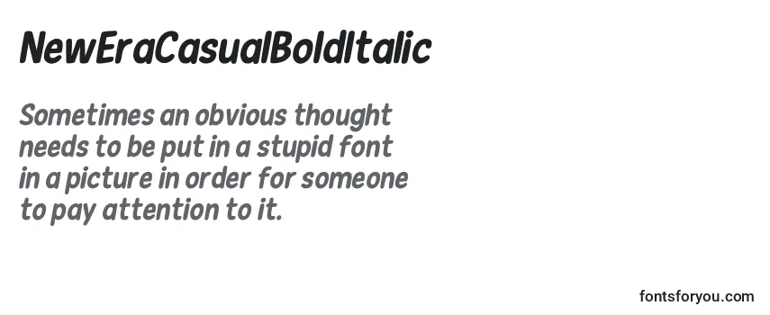 NewEraCasualBoldItalic-fontti
