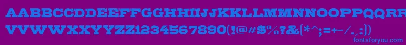 Gipsiero Font – Blue Fonts on Purple Background