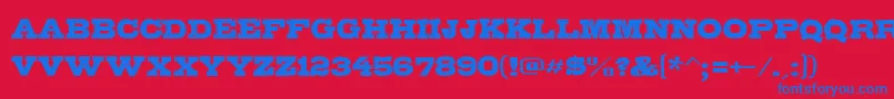 Gipsiero Font – Blue Fonts on Red Background