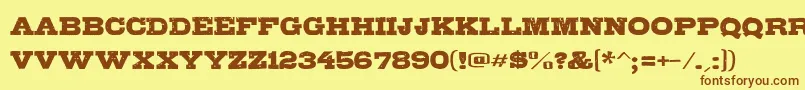 Gipsiero Font – Brown Fonts on Yellow Background