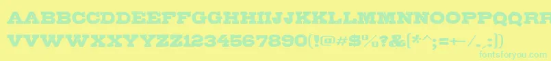 Gipsiero Font – Green Fonts on Yellow Background