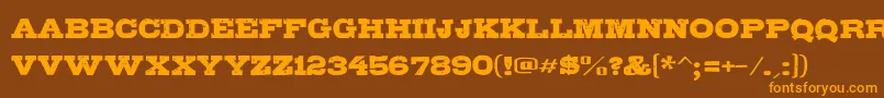 Gipsiero Font – Orange Fonts on Brown Background