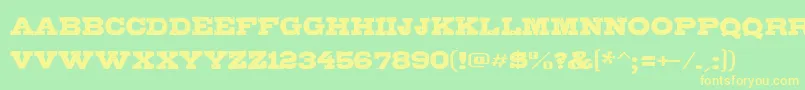 Gipsiero Font – Yellow Fonts on Green Background