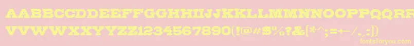 Gipsiero Font – Yellow Fonts on Pink Background
